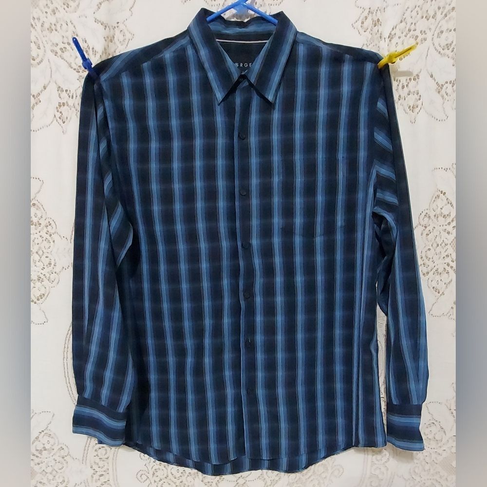 George Sueded long sleeve shirt size large